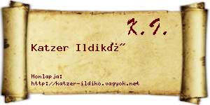 Katzer Ildikó névjegykártya