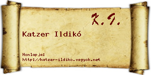 Katzer Ildikó névjegykártya