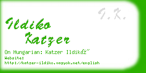 ildiko katzer business card